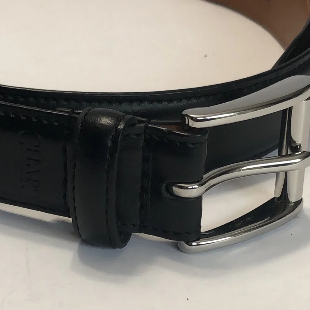 Chaps Black Leather Belt size 36